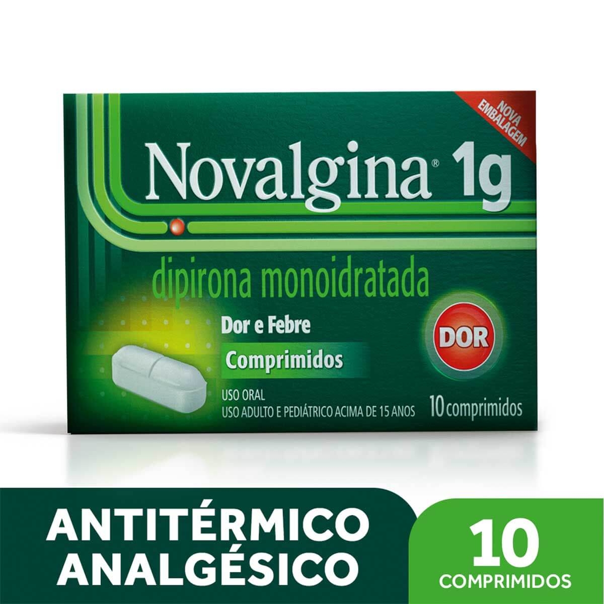 Novalgina 1g Analgésico e Antitérmico 10 comprimidos