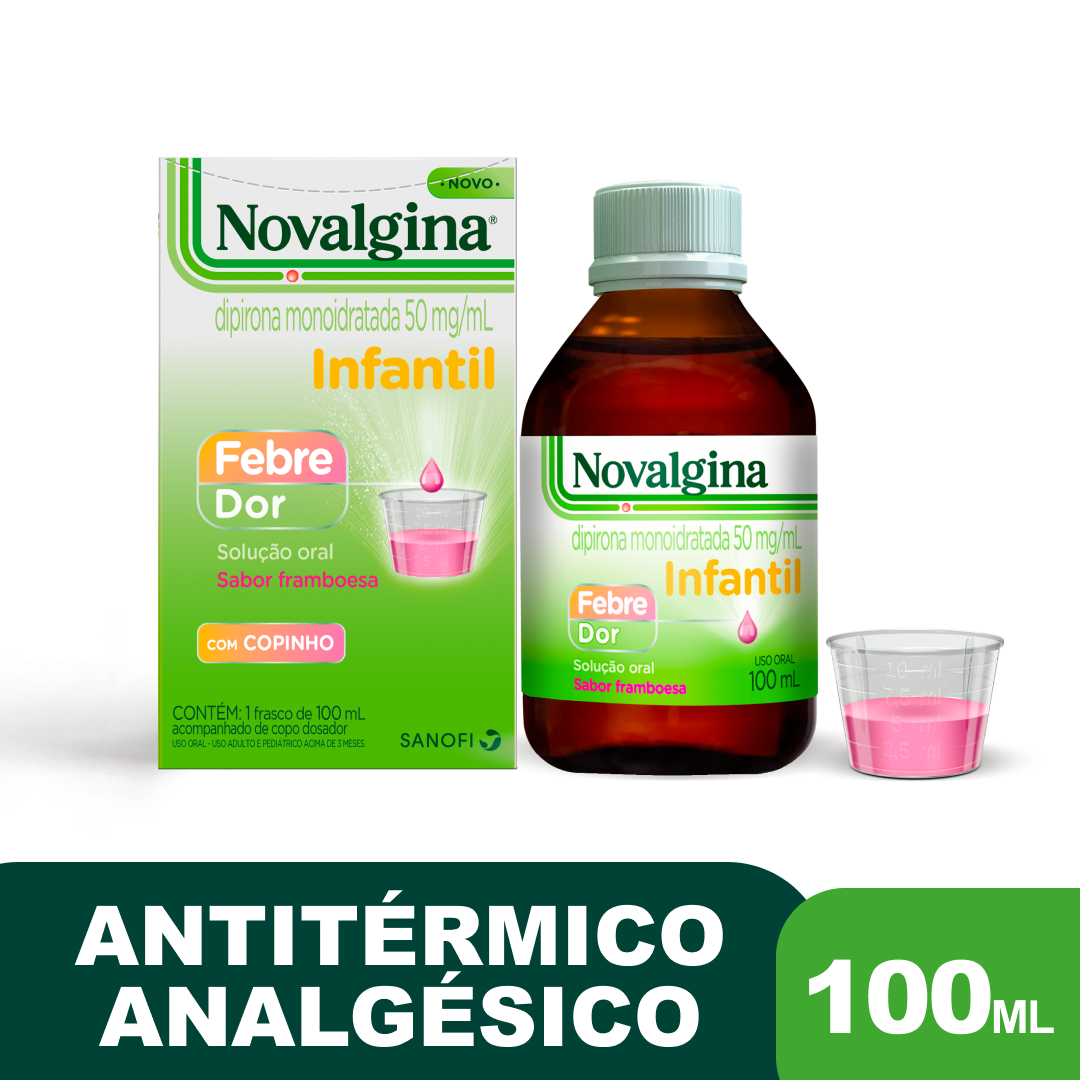 Novalgina Solução Oral Analgésico e Antitérmico Infantil 100ml + Copo Dosador