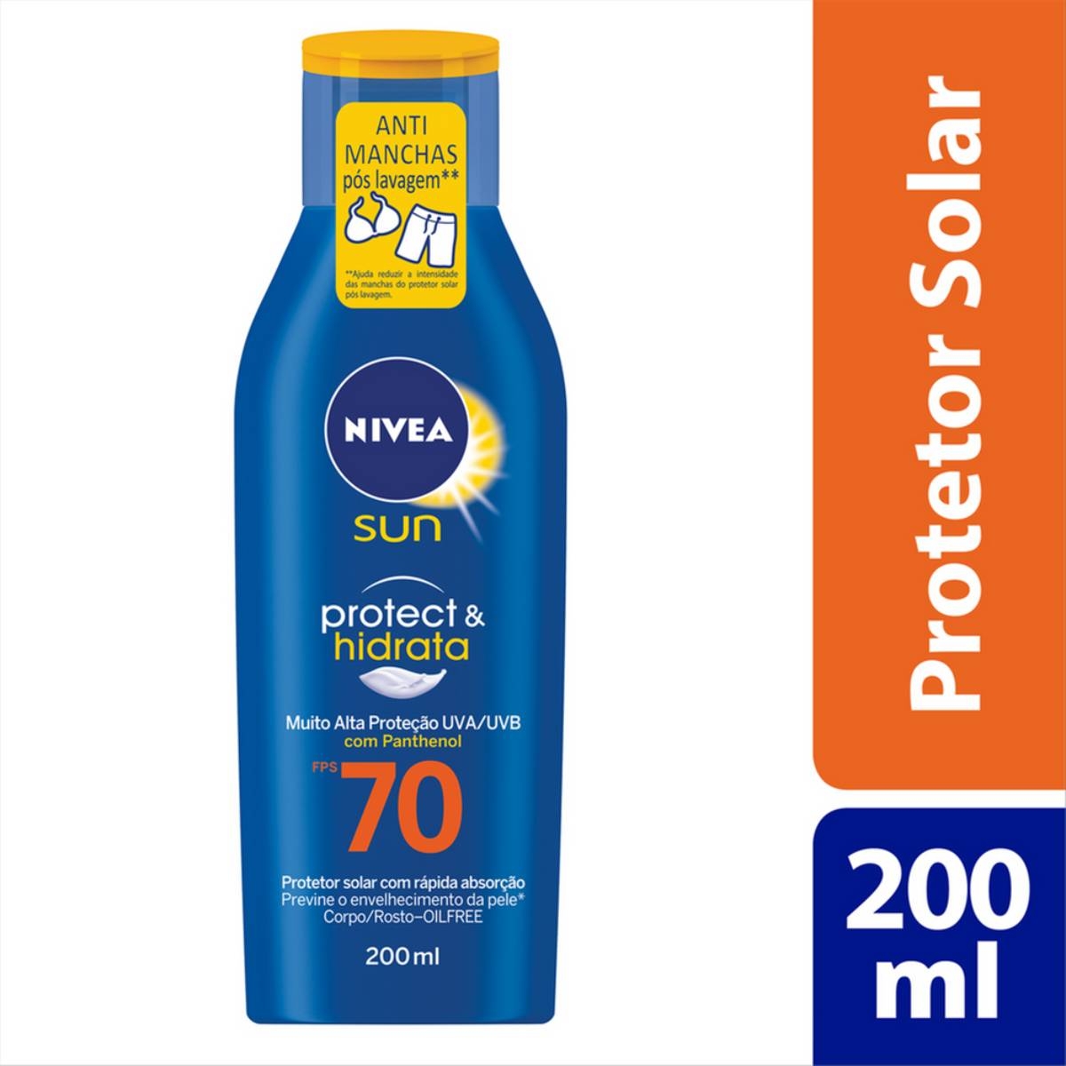 Protetor Solar Nivea Sun Protect & Hidrata FPS70 200ml