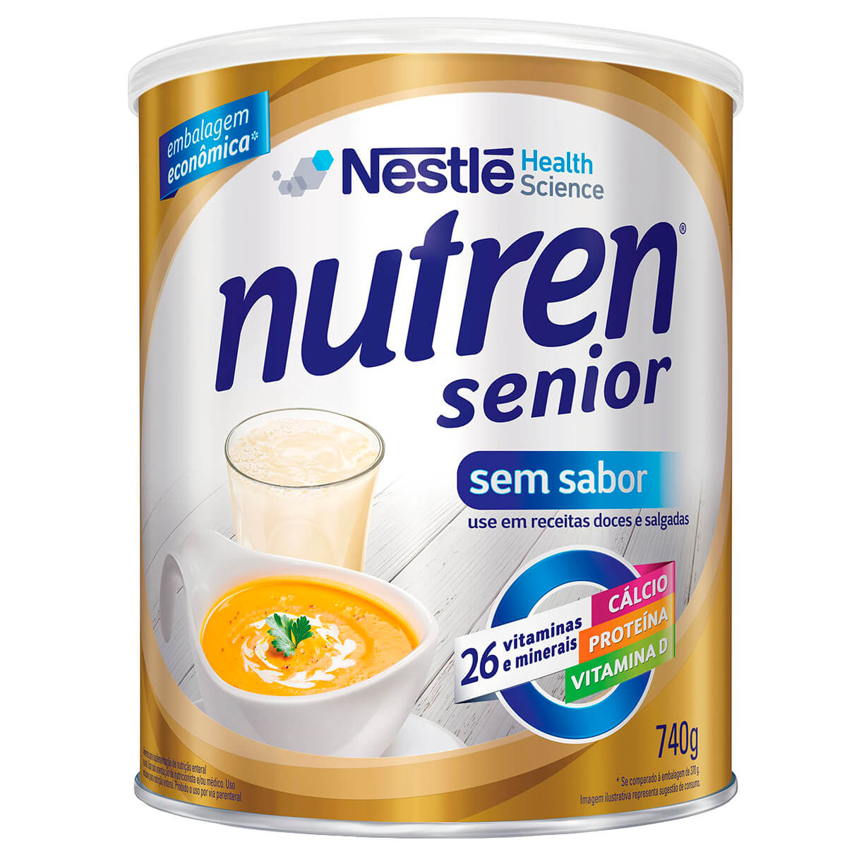 Suplemento Alimentar Nutren Senior Sem Sabor 740g