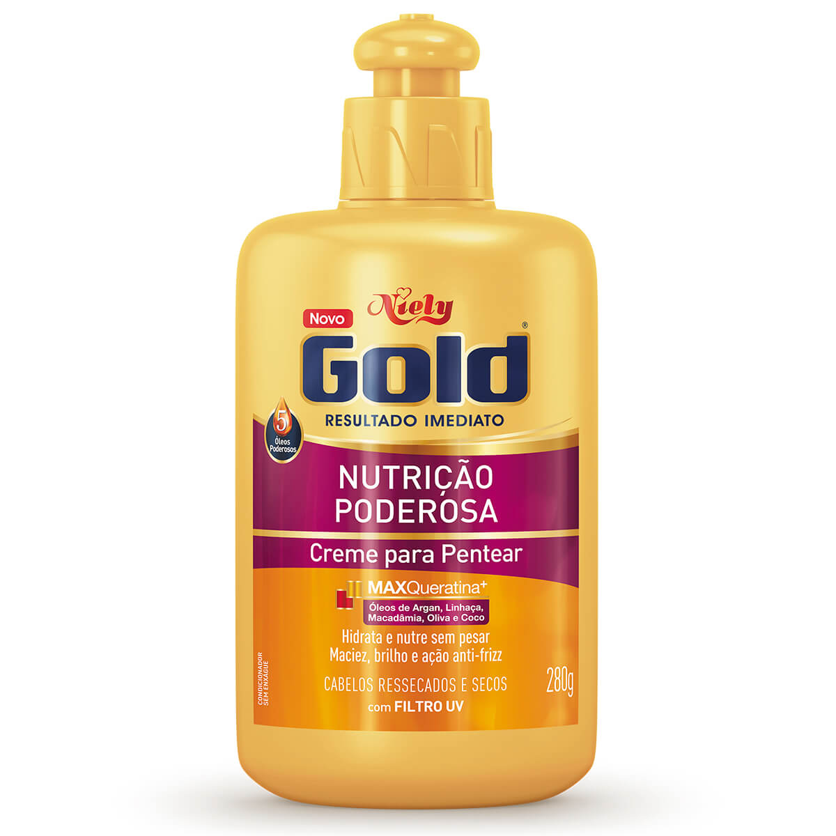 Creme para Pentear Niely Gold Nutrição Poderosa com 280g Menor preço em Creme para Pentear Niely Gold Nutrição Poderosa com 280g