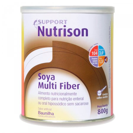 Suplemento Alimentar Support Nutrison Soya Multi Fiber Sabor Baunilha com 800g