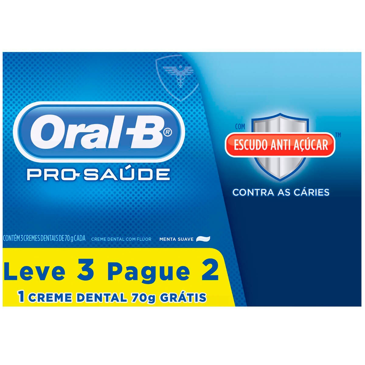 Kit Creme Dental Oral-B Pro-Saúde com Escudo Anti-Açúcar 1 Unidade