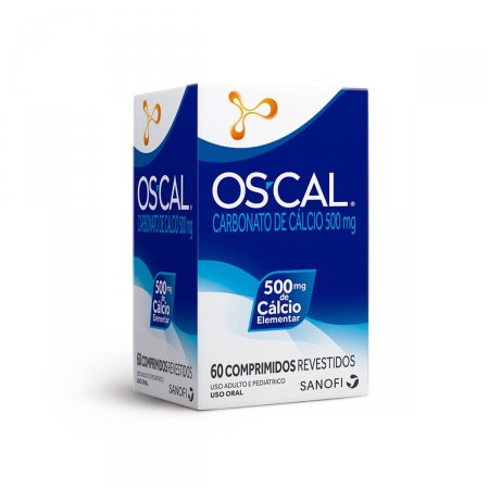 Suplemento de Cálcio Oscal 500mg com 60 comprimidos