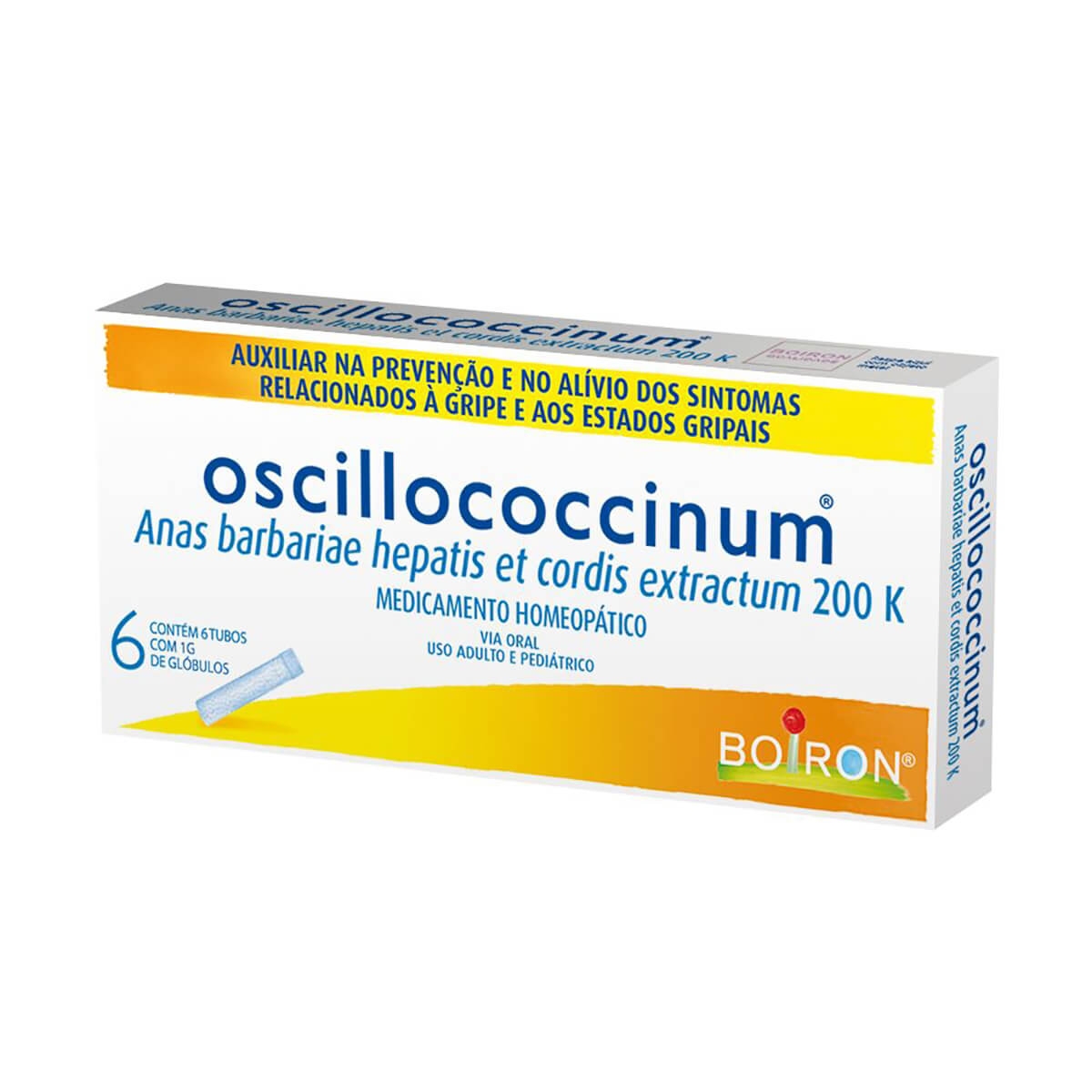 Oscillococcinum 200k Anas Barbariae Hepatis Et Cordis Extractum 200k 6 Tubos de 1g cada