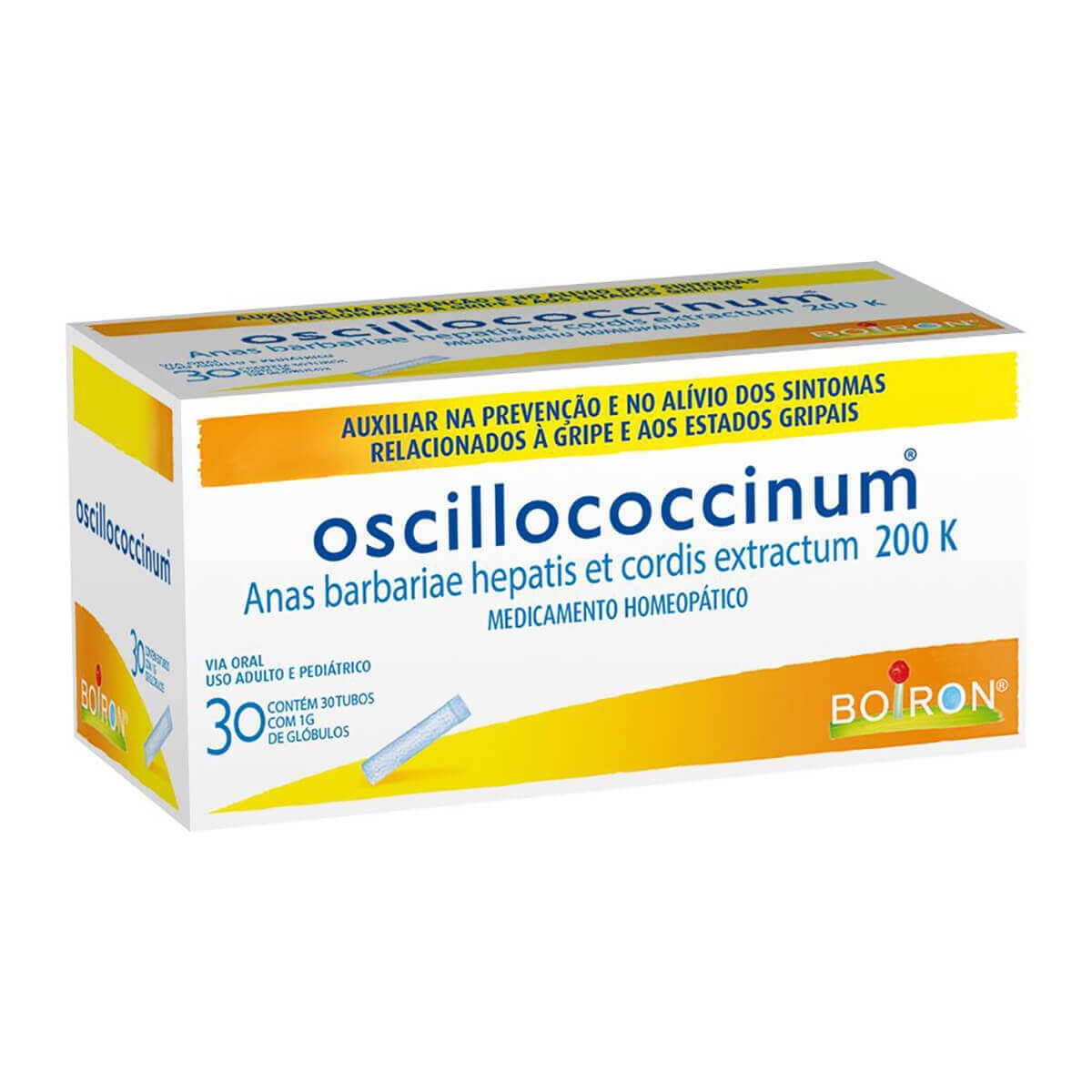 Oscillococcinum 200k Anas Barbariae Hepatis Et Cordis Extractum 200k 30 Tubos de 1g cada