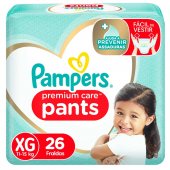 Fralda Pampers Premium Care Pants XG - 26 Unidades