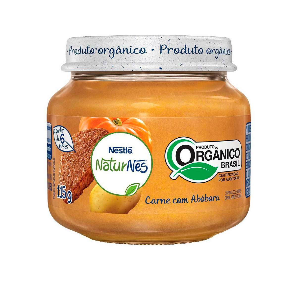 Papinha Orgânica Nestlé Naturnes Carne com Abóbora com 115g 115g