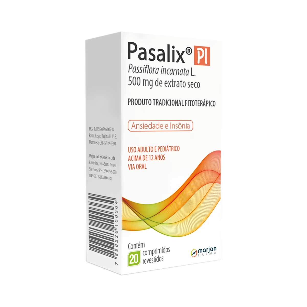 Pasalix PI 500mg com 20 comprimidos