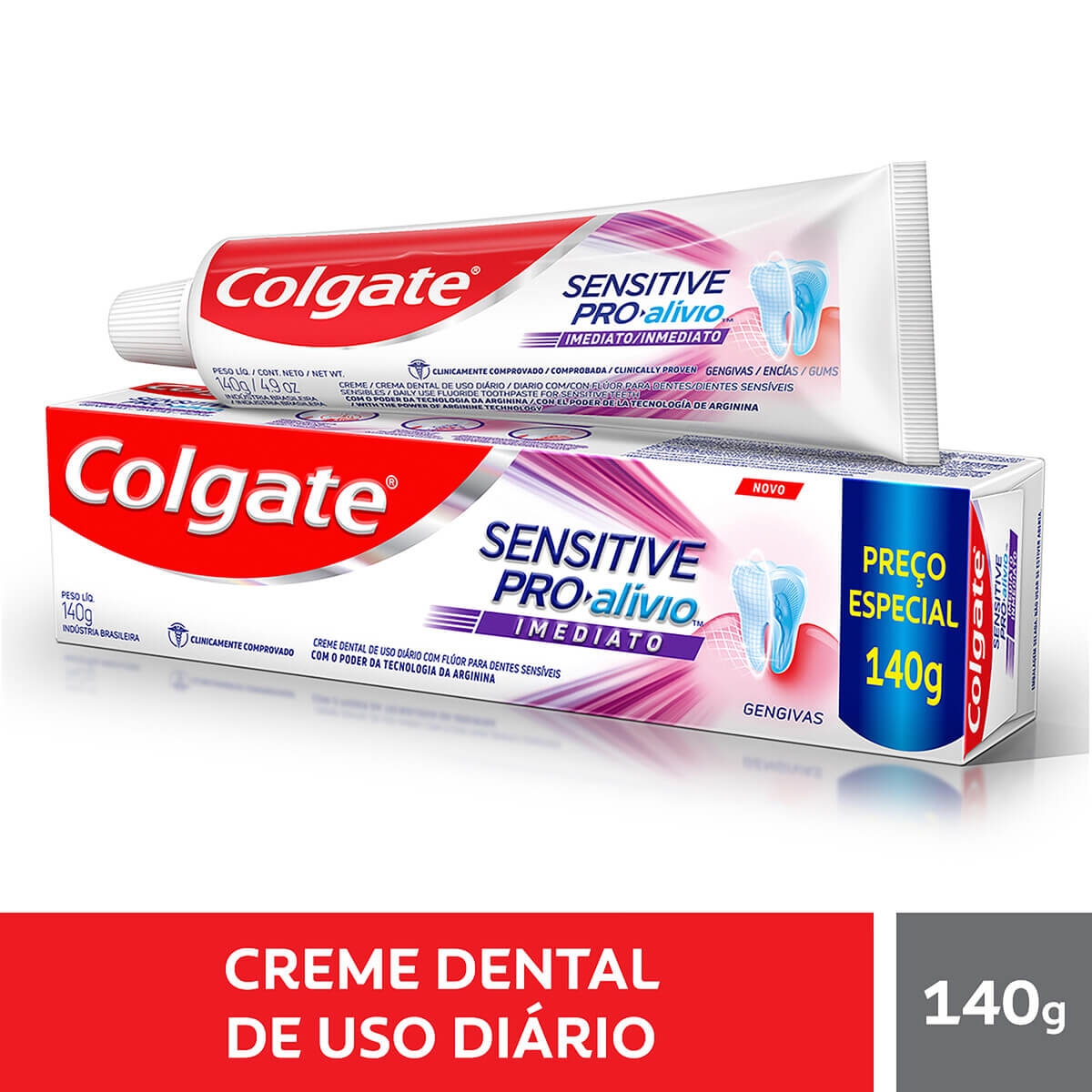 Pasta de Dente Colgate Sensitive Pro-Alívio Imediato Gengiva com 140g