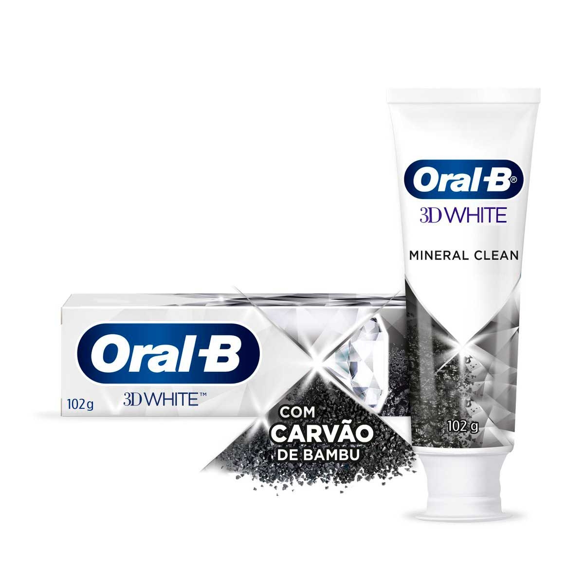 Pasta de Dente Oral-B 3D White Mineral Clean com 102g 102g