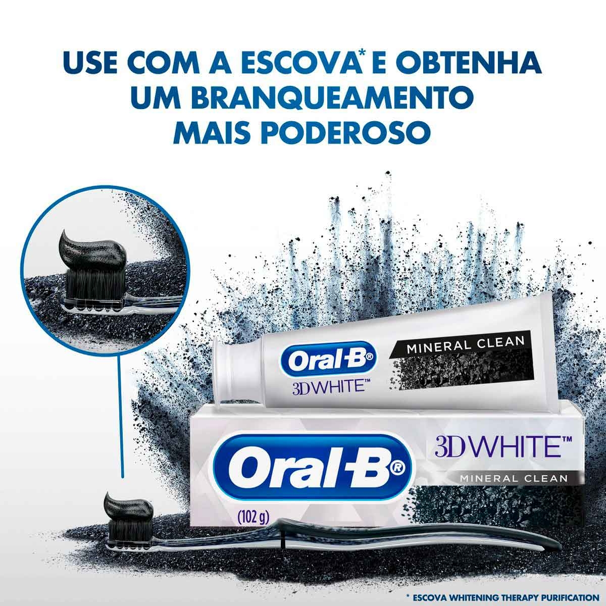 Pasta De Dente Oral-B 3D White Mineral Clean Com 102g | Droga Raia