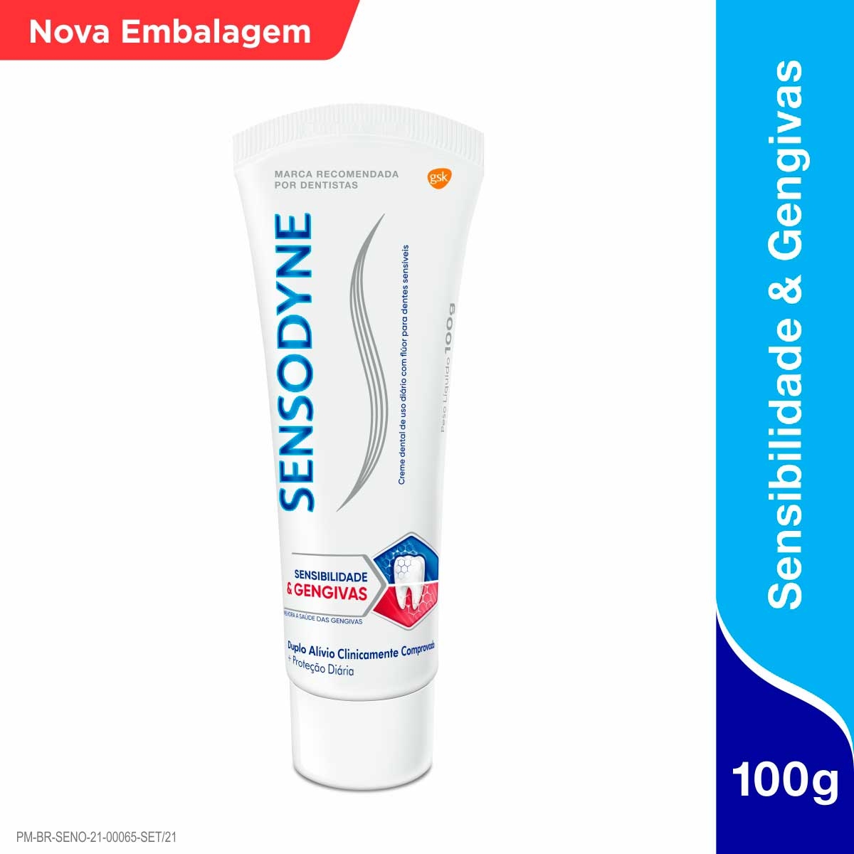 Pasta de Dente Sensodyne Sensibilidade & Gengivas com 100g Menor preço em Pasta de Dente Sensodyne Sensibilidade & Gengivas com 100g