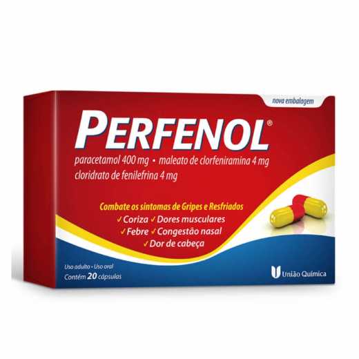 Antigripal Perfenol Gripes E Resfriados Com Capsulas Droga Raia