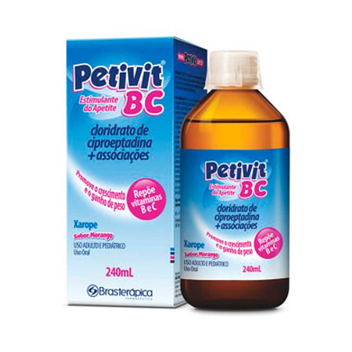 Estimulante do Apetite Petivit BC Morango Xarope com 240ml