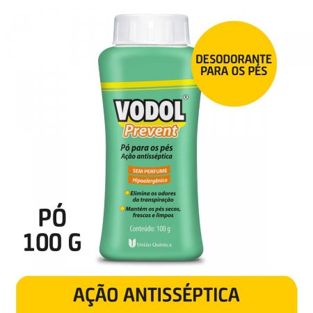 Pó para os Pés Vodol Prevent Sem Perfume 100g