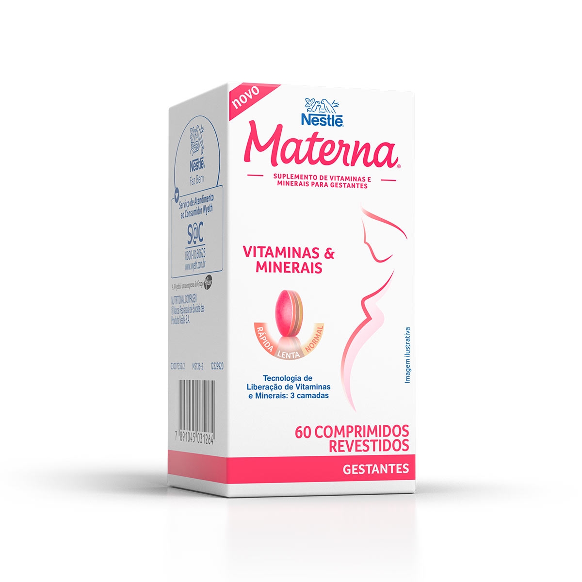 Suplemento Polivitamínico para Gestantes Nestlé Materna 60 comprimidos