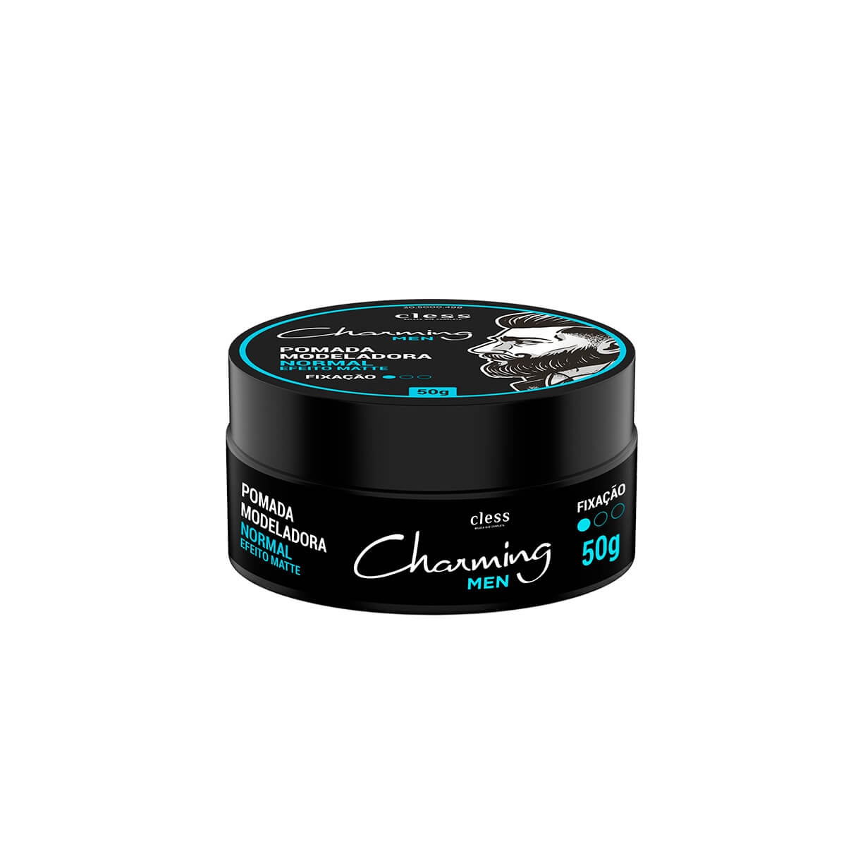 Pomada Modeladora Cless Charming Men Normal Efeito Matte com 50g Menor preço em Pomada Modeladora Cless Charming Men Normal Efeito Matte com 50g