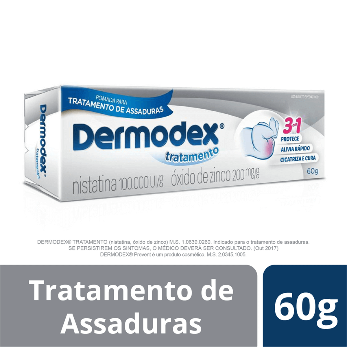 Pomada para Tratamento de Assaduras Dermodex Tratamento 60g | Droga Raia
