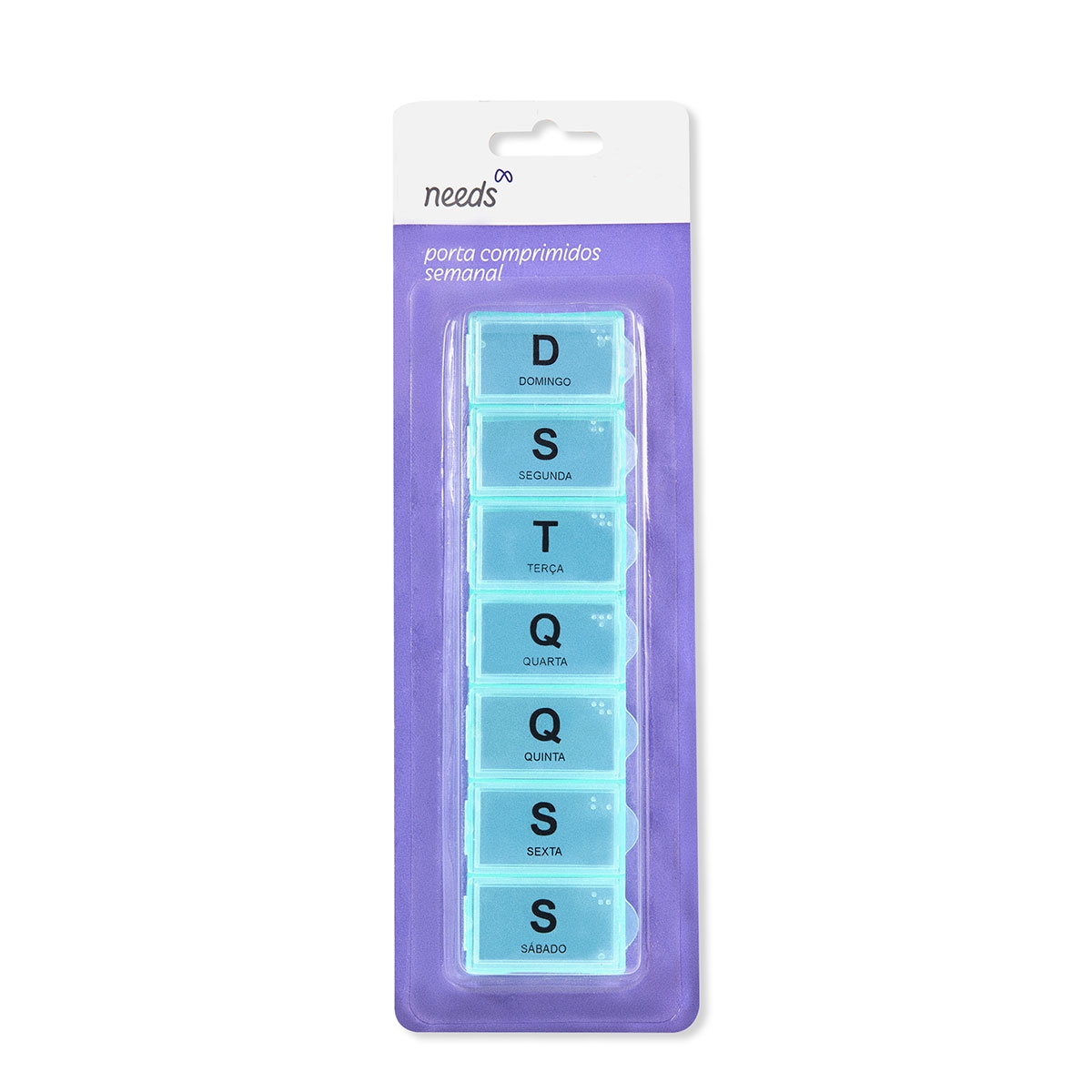 Porta Comprimidos Semanal Needs com 1 unidade Menor preço em Porta Comprimidos Semanal Needs com 1 unidade