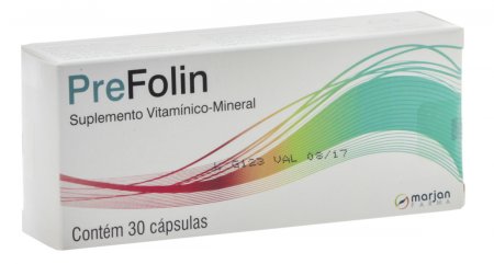 Suplemento Vitamínico-Mineral Prefolin com 30 cápsulas