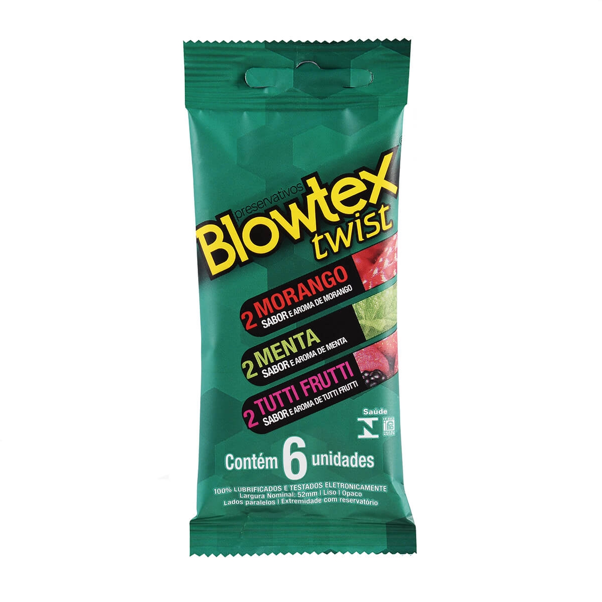 Camisinha Blowtex Twist com 6 unidades