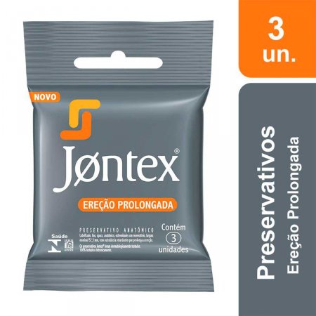 Preservativo Jontex Ereção Prolongada com 3 Unidades