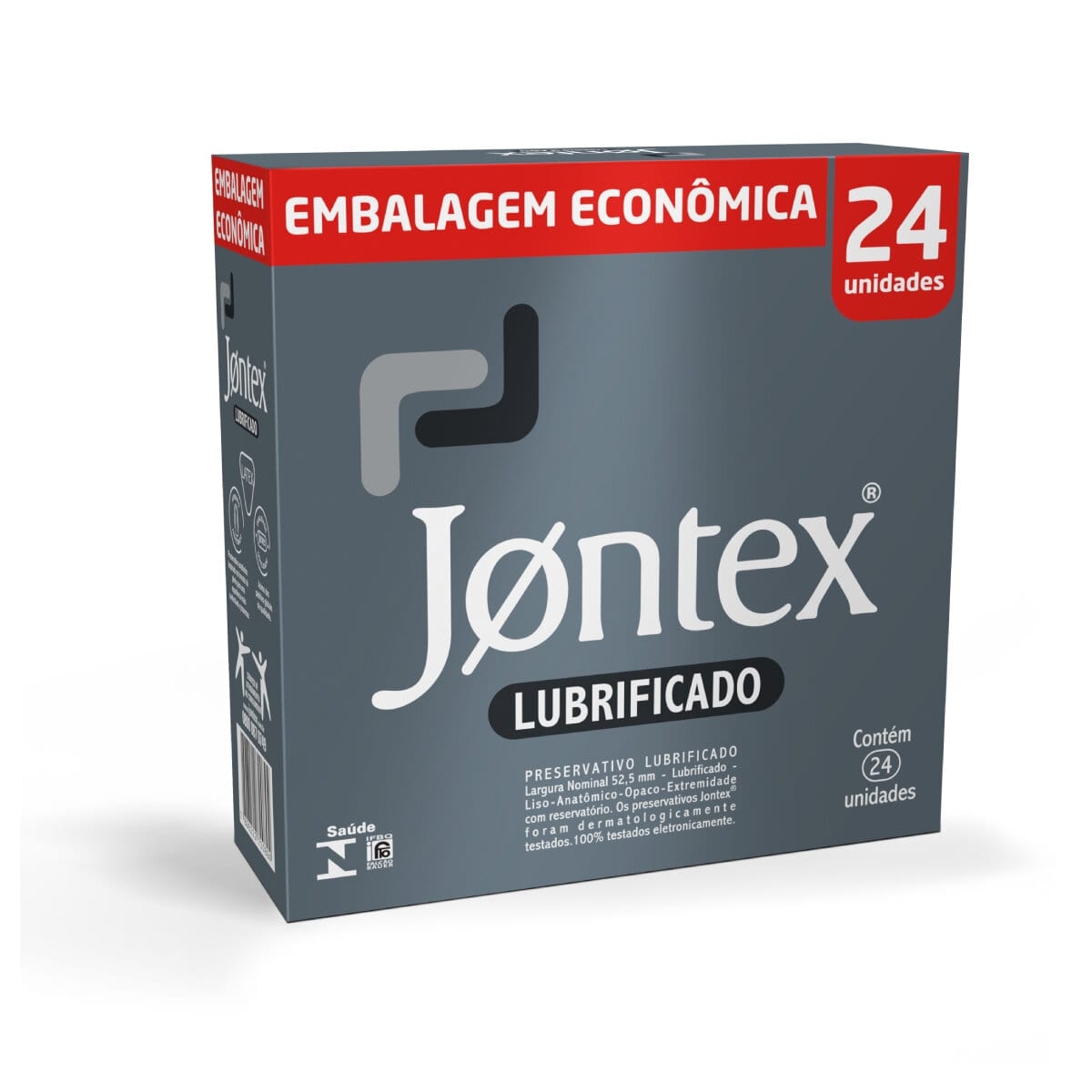 Preservativo Jontex Lubrificado com 24 Unidades 24 Unidades