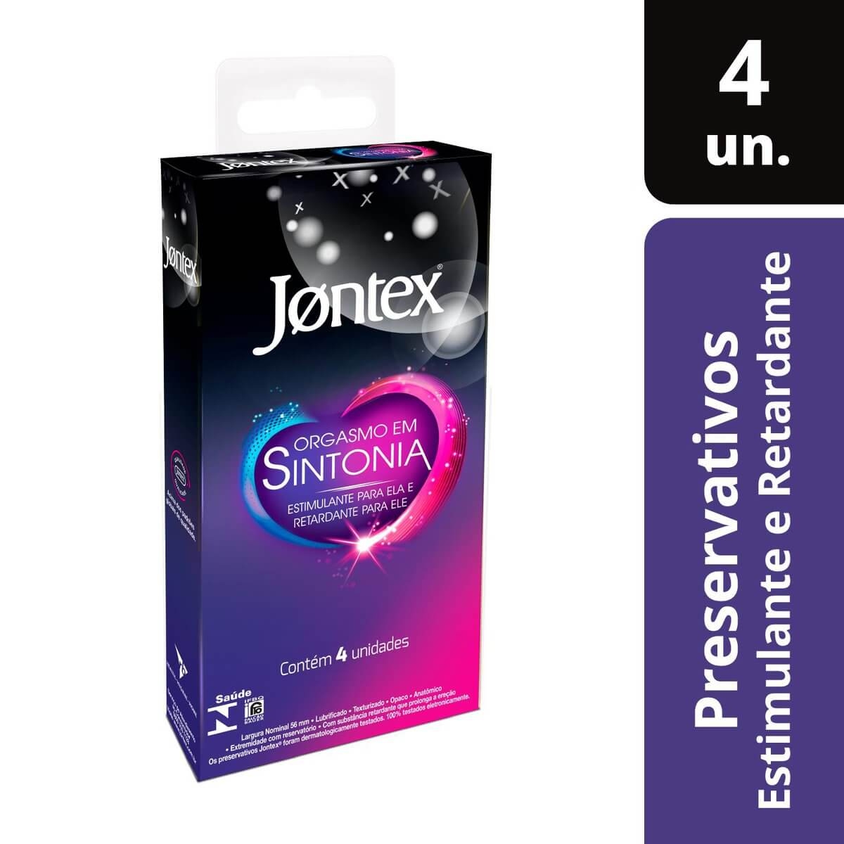 Camisinha Jontex Orgasmo em Sintonia com 4 unidades