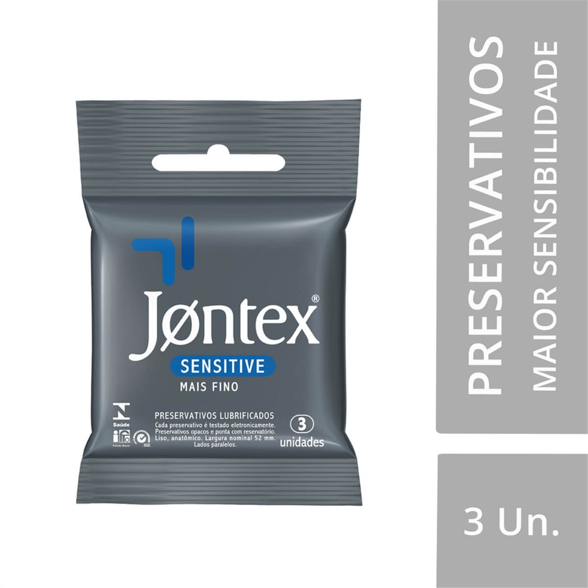 Preservativo Jontex Sensitive 3 Unidades | Droga Raia