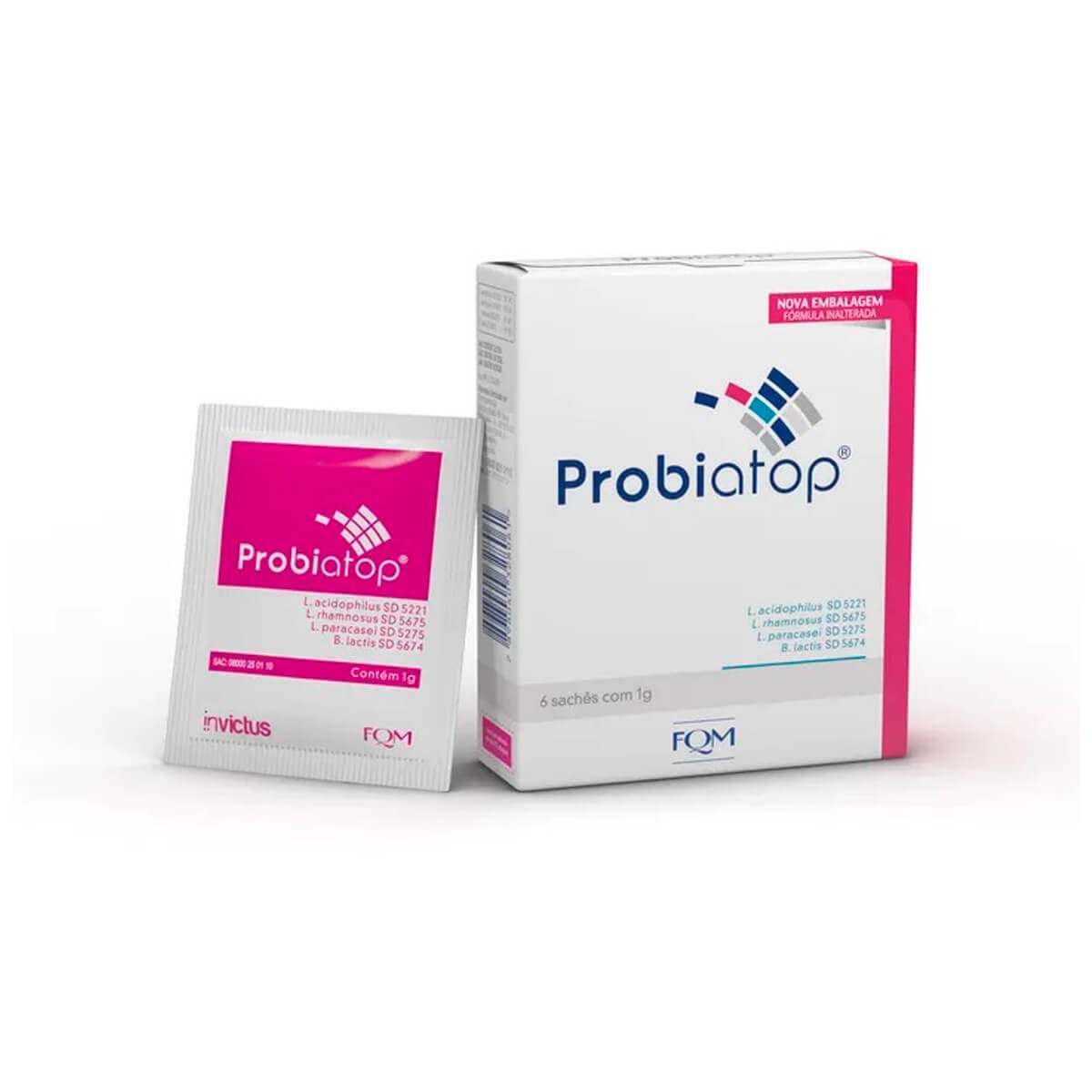 Suplemento Probiótico Probiatop com 6 sachês de 1g cada