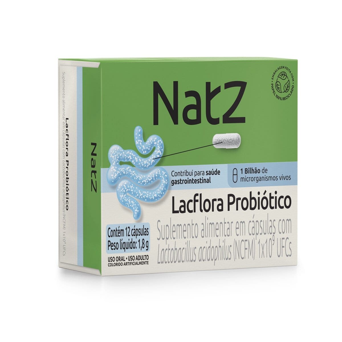 Probiótico Natz Lactobacillus Acidophilus 12 cápsulas com menor preço ...