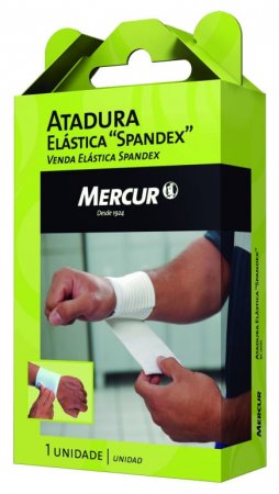 Atadura Elastica Spandex Punho/Antebraco Mercur 7,5 x 41cm Ref BC0091