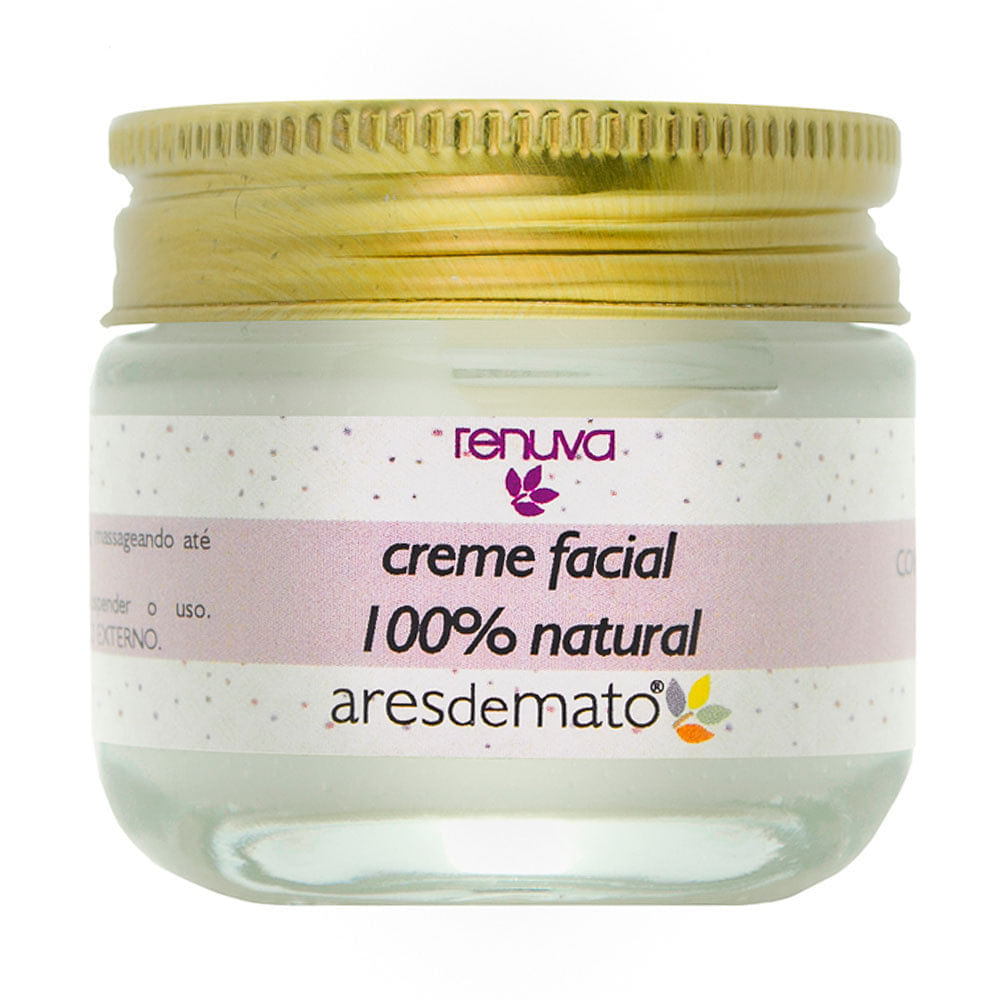 CREME FACIAL NATURAL COM ÓLEO DE SEMENTE DE UVA 30G ARES DE MATO