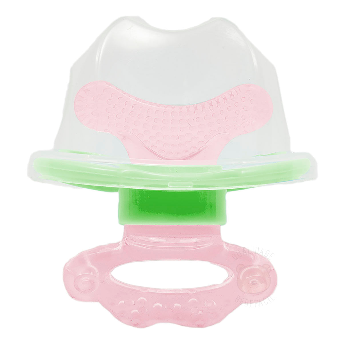 Mordedor com Massageador de Gengiva Rosa (3m+) - Buba Menor preço em Mordedor com Massageador de Gengiva Rosa (3m+) - Buba