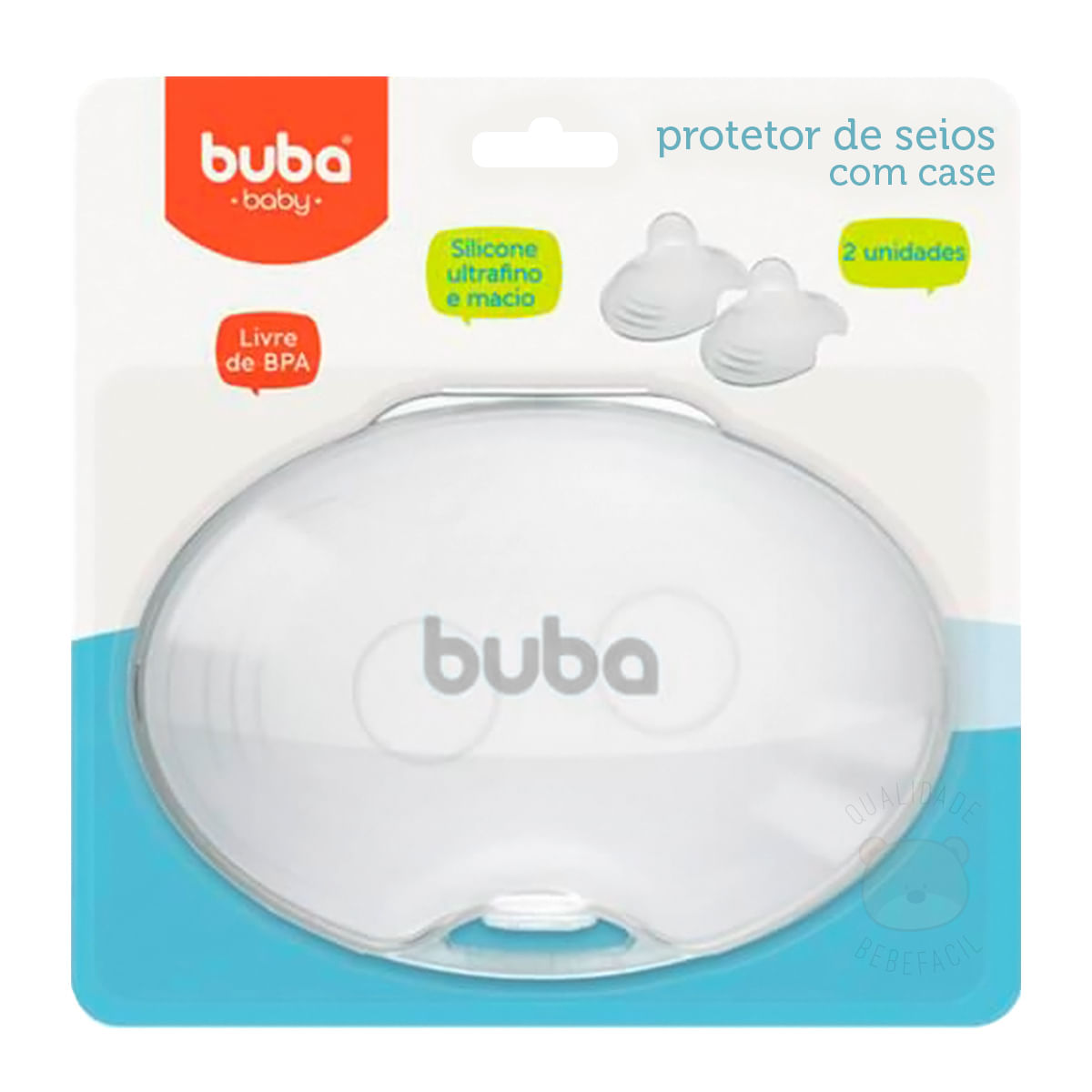 Protetor para Seios de Silicone com Case 2 peças - Buba Menor preço em Protetor para Seios de Silicone com Case 2 peças - Buba