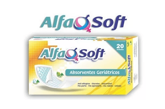 Absorvente Geriátrico Descartável Alfa Soft Menor preço em Absorvente Geriátrico Descartável Alfa Soft