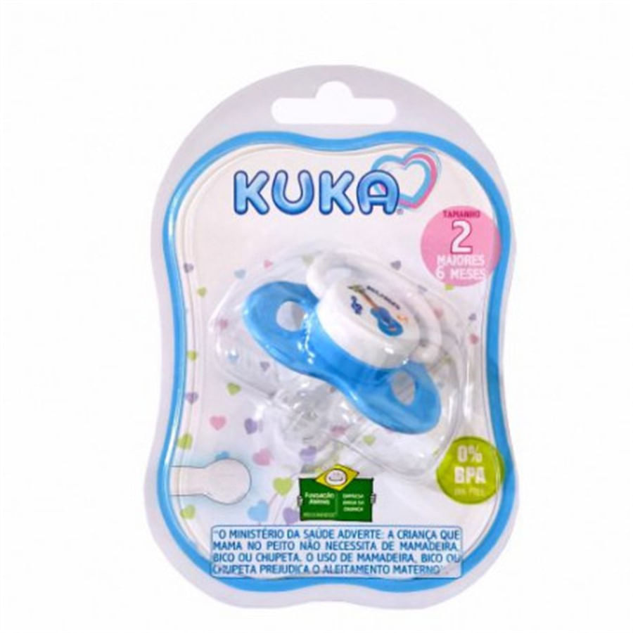 Chupeta Kuka Plus N.2 Azul 6m+ 2386 Menor preço em Chupeta Kuka Plus N.2 Azul 6m+ 2386