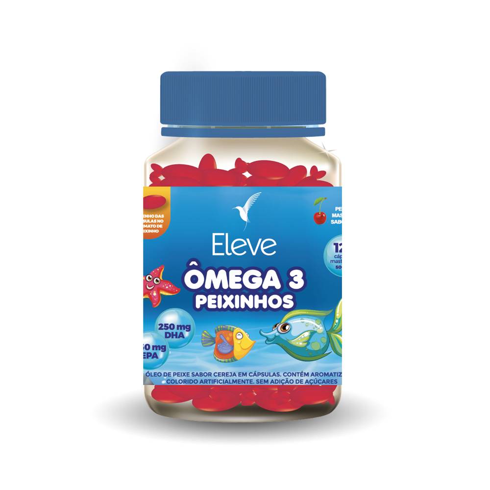 Ômega 3 Infantil Peixinho 120 Cápsulas Eleve Life | Droga Raia