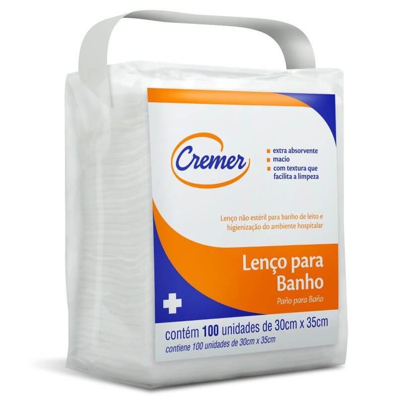 Lenço para Banho Cremer - 100 unidades Menor preço em Lenço para Banho Cremer - 100 unidades