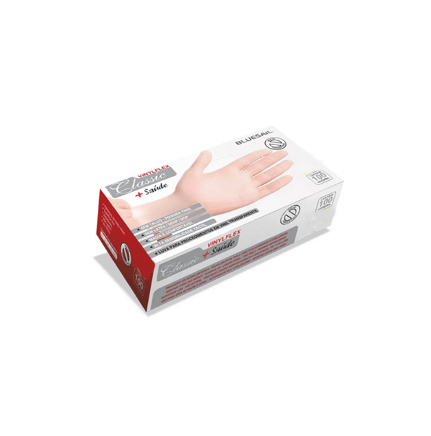 Luvas de Procedimento Vinil Blue Sail Tamanho M com 100 uni Menor preço em Luvas de Procedimento Vinil Blue Sail Tamanho M com 100 uni