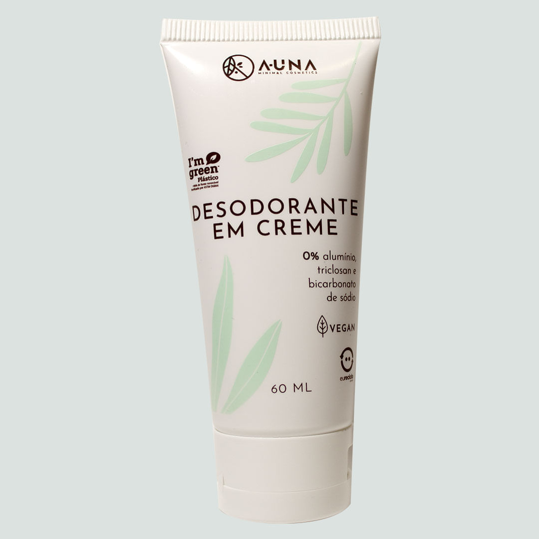 Desodorante em Creme A-UNA 0% Alumínio, Triclosan e Bicarbonato de Sódio 60ml Menor preço em Desodorante em Creme A-UNA 0% Alumínio, Triclosan e Bicarbonato de Sódio 60ml