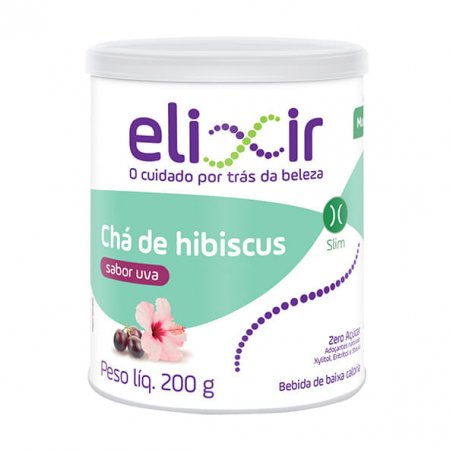 Chá Hibisco Solúvel Uva Elixir 200g