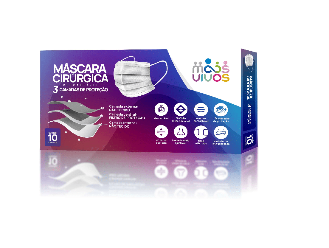 Máscara Descartável Tripla com Elástico e Clip Nasal Mais Vivo 10un é ruim? Máscara Descartável Tripla com Elástico e Clip Nasal Mais Vivo 10un é boa?