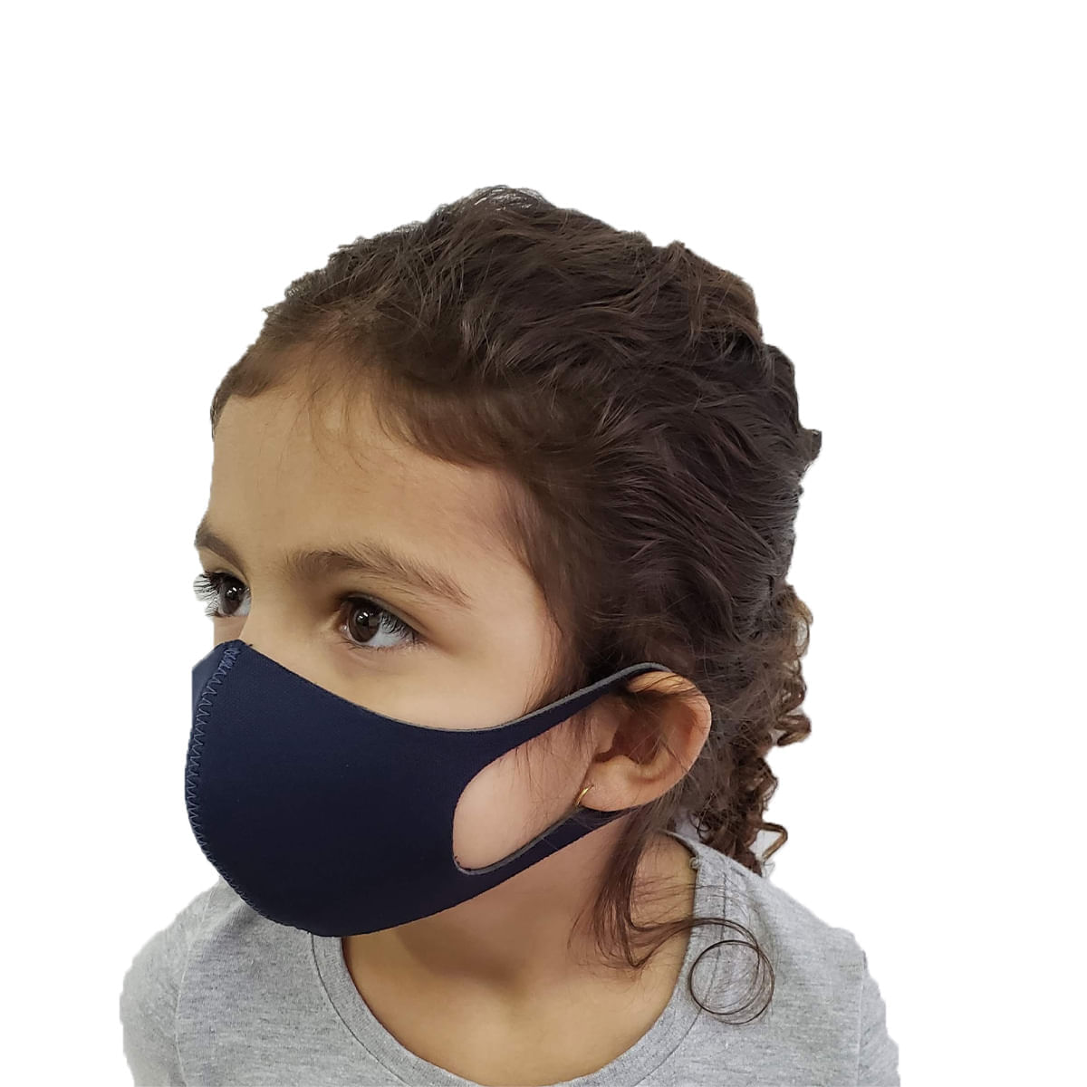 Kit 3 Máscaras de Proteção Infantil Anatômico Lavável Marinho Menor preço em Kit 3 Máscaras de Proteção Infantil Anatômico Lavável Marinho