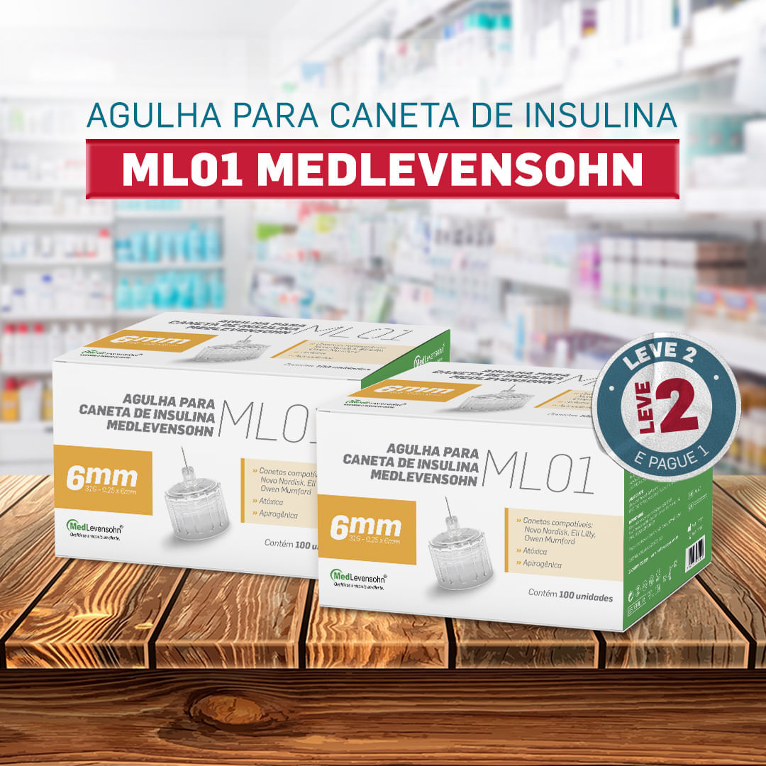 Pague 1 Leve 2 Caixas com 100 unidades de Agulha 6mm para Caneta de Insulina Menor preço em Pague 1 Leve 2 Caixas com 100 unidades de Agulha 6mm para Caneta de Insulina