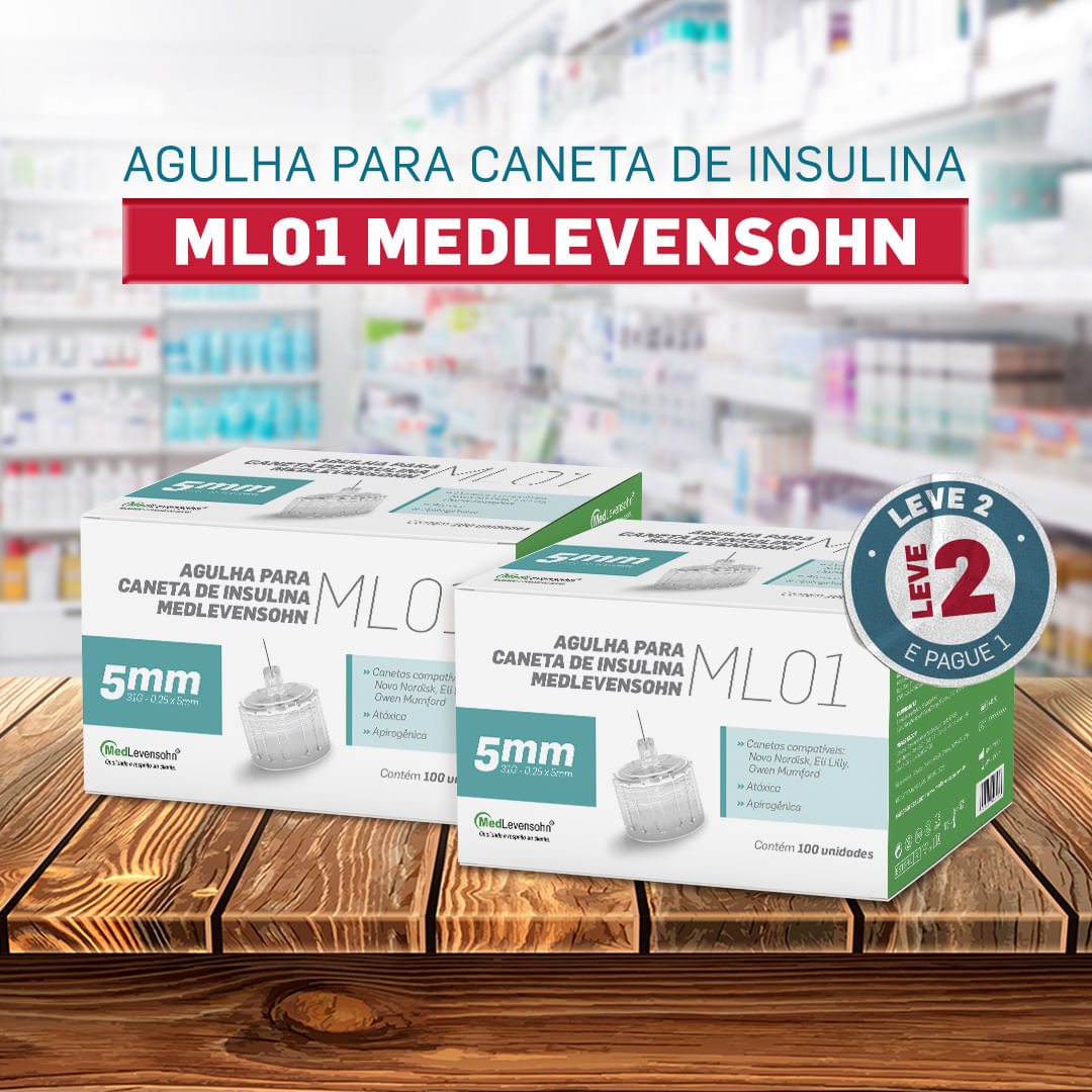 Pague 1 Leve 2 Caixas com 100 unidades de Agulha 5mm para Caneta de Insulina Menor preço em Pague 1 Leve 2 Caixas com 100 unidades de Agulha 5mm para Caneta de Insulina