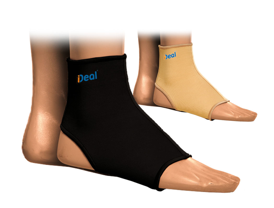 Tornozeleira Elástica M Preta Menor preço em Tornozeleira Elástica M Preta