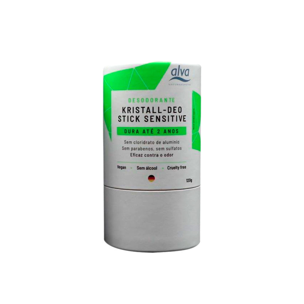 Desodorante Alva Kristall Deo Stick Sensitive Biodegradável com 120g Menor preço em Desodorante Alva Kristall Deo Stick Sensitive Biodegradável com 120g