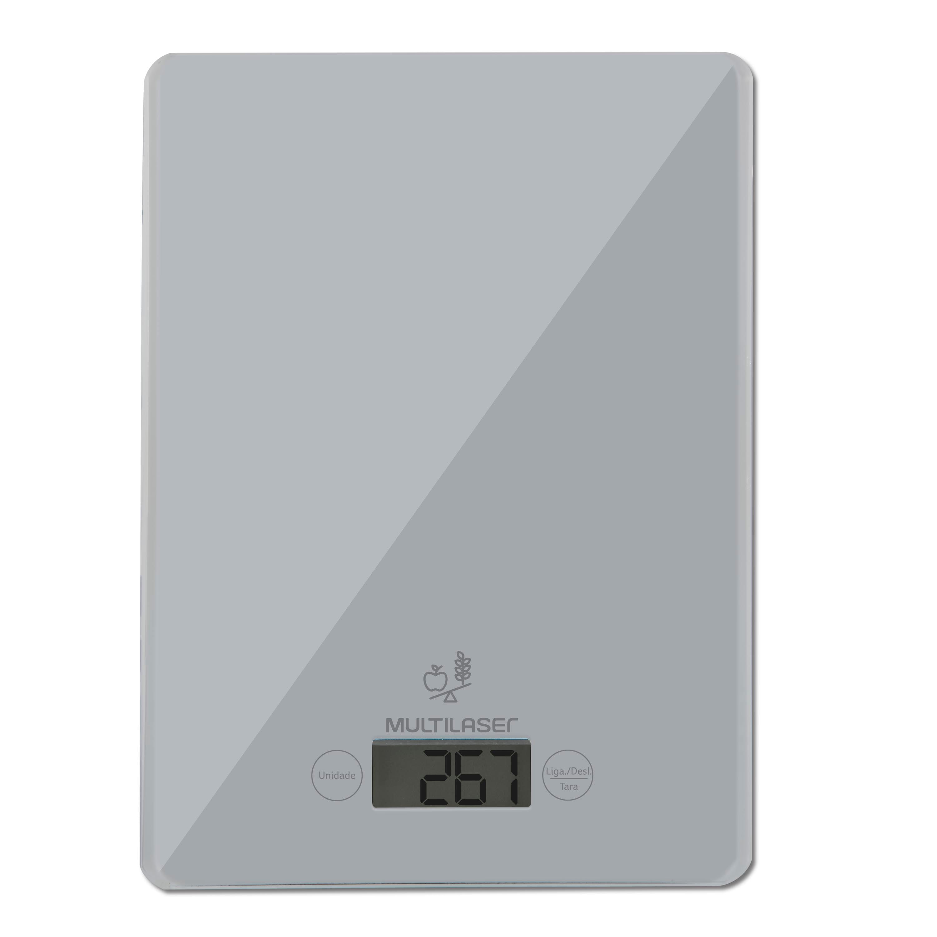 Balança Eletrônica com Vidro Temperado Até 5Kg Display LCD Touch Prata Multilaser – CE111 Menor preço em Balança Eletrônica com Vidro Temperado Até 5Kg Display LCD Touch Prata Multilaser – CE111